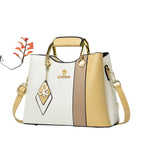 Women's Luxury Handbag PU Leather Multi Zipper Pocket Large Capacity Women's One Shoulder Portable Messenger Bag