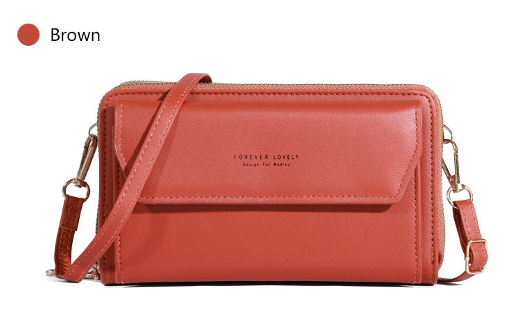 Women's Fashionable Shoulder Bag Original Leather Large Capacity Crossbody Bag Zipper Pocket Women's Shoulder Bag - Acquisti Online