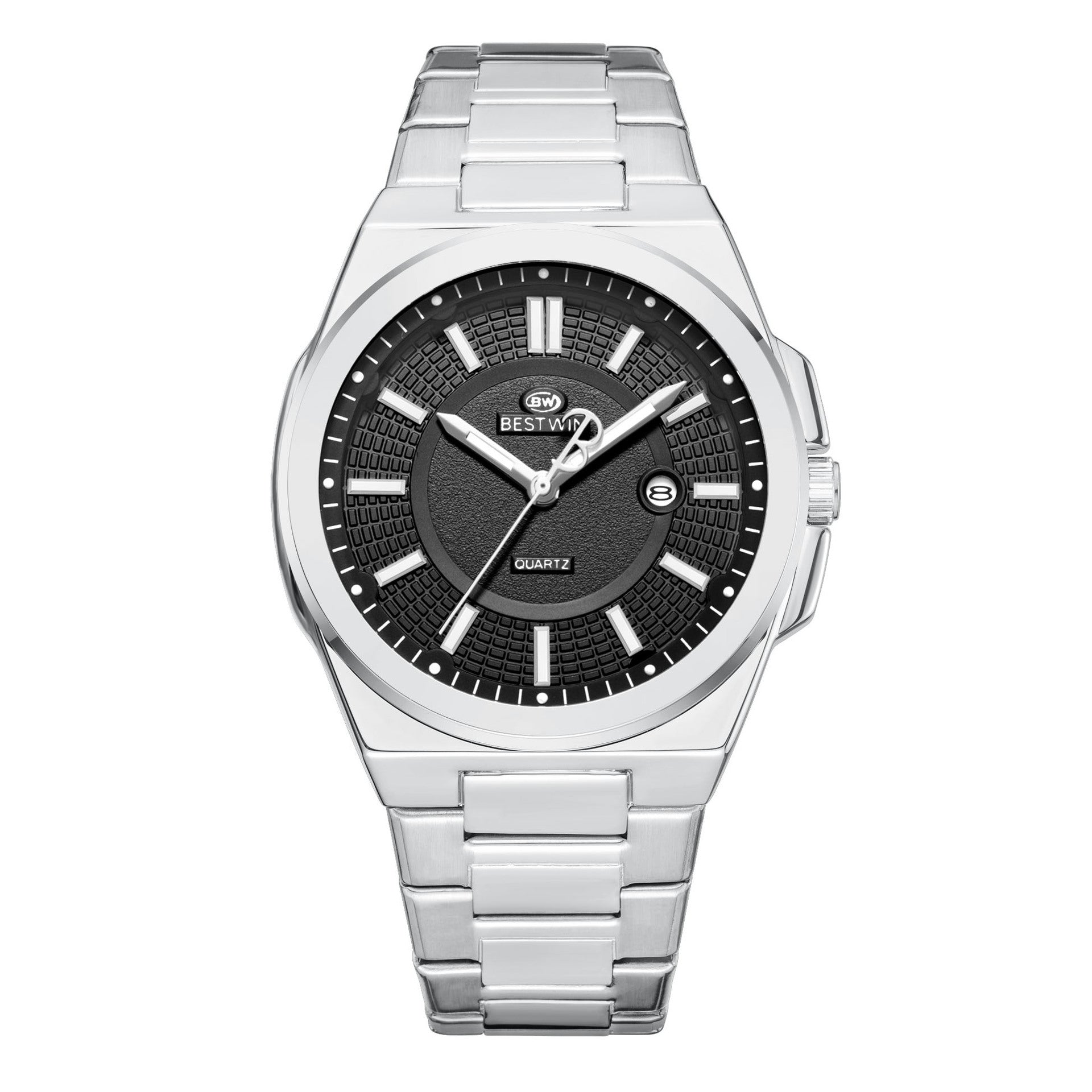 BESTWIN Men's Fashionable Watch Automatic Quartz Movement Watch Waterproof Steel Band Man Watch - Acquisti Online