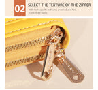 Women's Fashionable Shoulder Bag Original Leather Large Capacity Crossbody Bag Zipper Pocket Women's Shoulder Bag - Acquisti Online