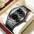 BINBOND Orologi da uomo al quarzo di lusso di alta marca, originali, impermeabili, luminosi, in acciaio inossidabile