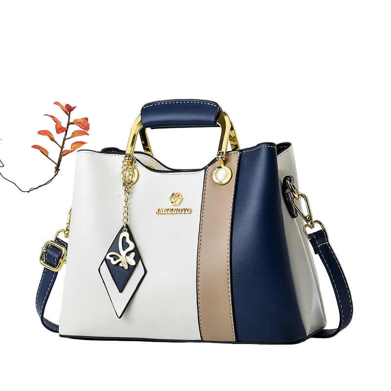 Women's Luxury Handbag PU Leather Multi Zipper Pocket Large Capacity Women's One Shoulder Portable Messenger Bag