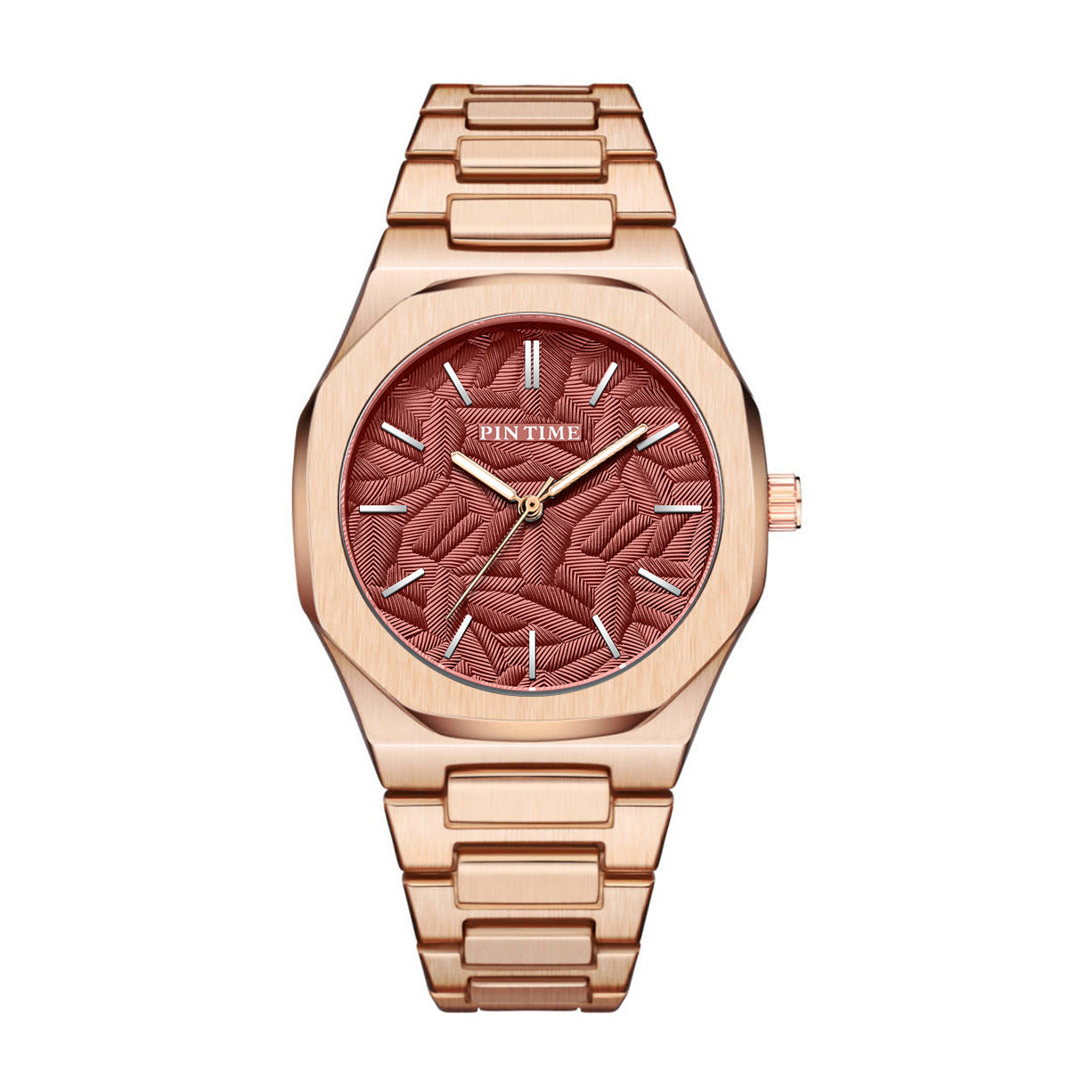 PINTIME Women Fashionable Quartz Watch Stainless Steel Waterproof Luminous Autometic Movemen Women Watch