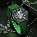 SKMEI Hollow Sheet Plate Trendy Barrel-shaped Waterproof Luminous Fashion Quartz Watch For Men