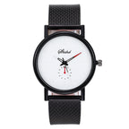 Luxury Wrist Watches For Men Fashion Quartz Watch Stainless Steel Mesh Band Casual Watch