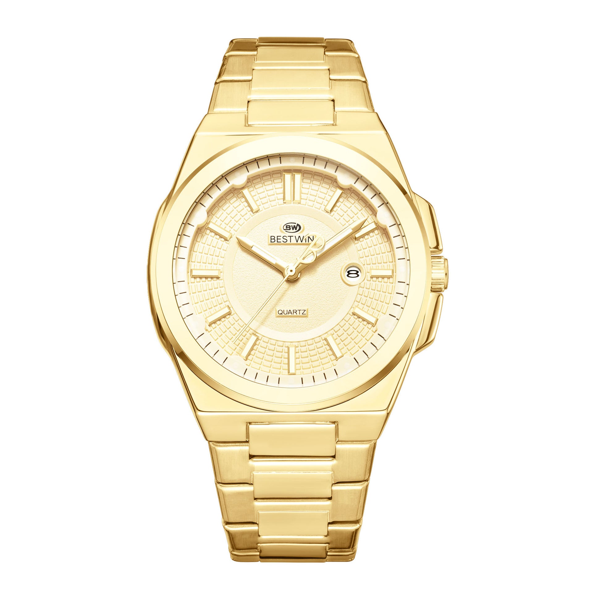 BESTWIN Men's Fashionable Watch Automatic Quartz Movement Watch Waterproof Steel Band Man Watch - Acquisti Online