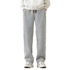 Men's Loose Wide-leg Pants Silver Silk Sweatpants