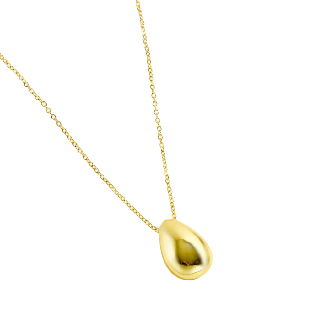 Glossy Minority Simple All-match Oval Water Drop Necklace