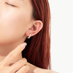 S925 Sterling Silver Small Women's Ear Ring Simple Fashion High Sense