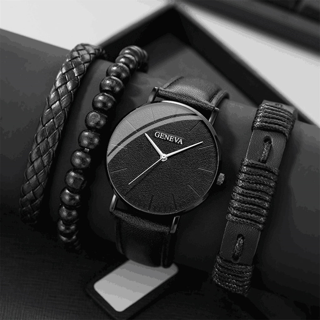 Men Watch Set Fashion Casual Business Quartz Watch Fashion Casual Bracelet Wrist watches full set box