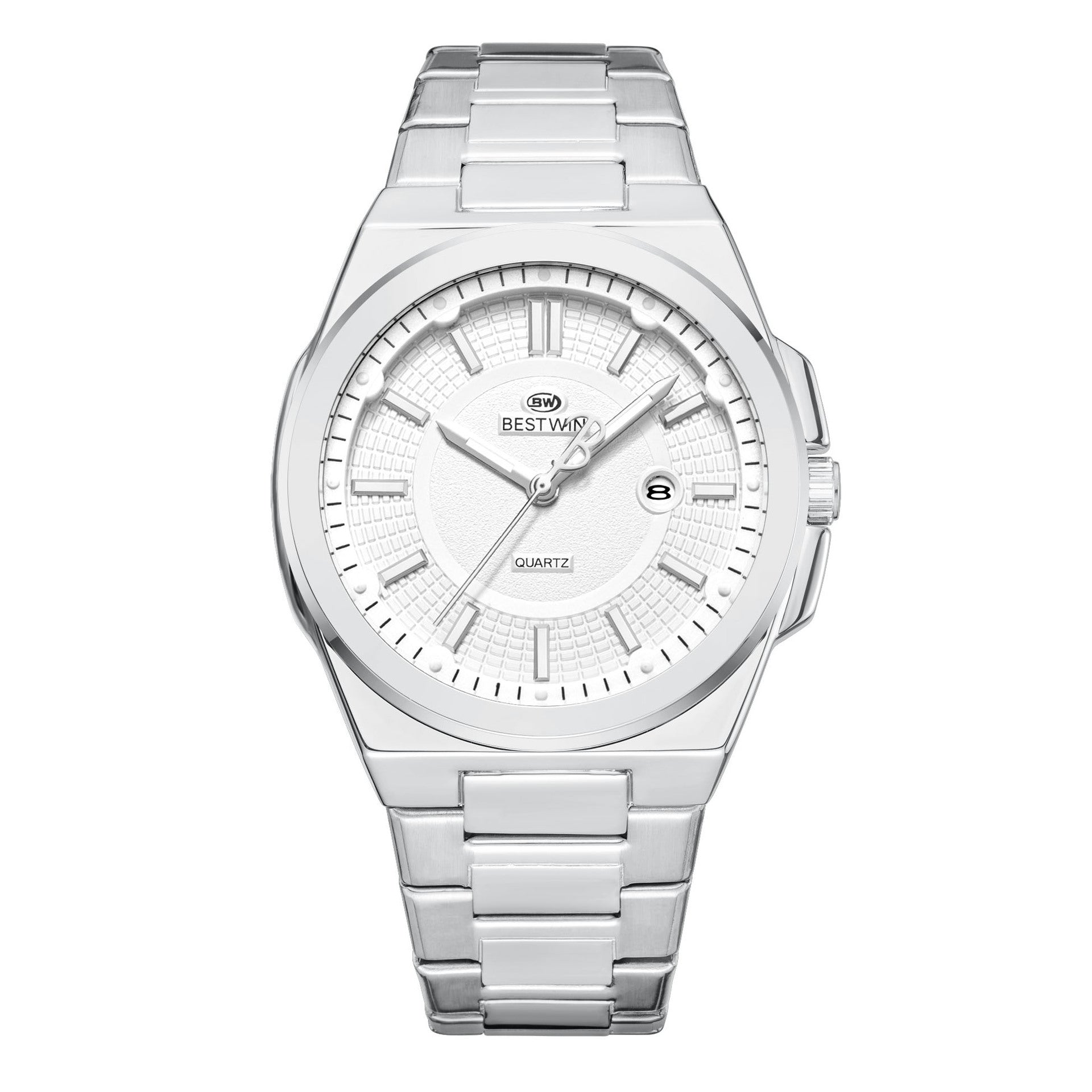 BESTWIN Men's Fashionable Watch Automatic Quartz Movement Watch Waterproof Steel Band Man Watch - Acquisti Online
