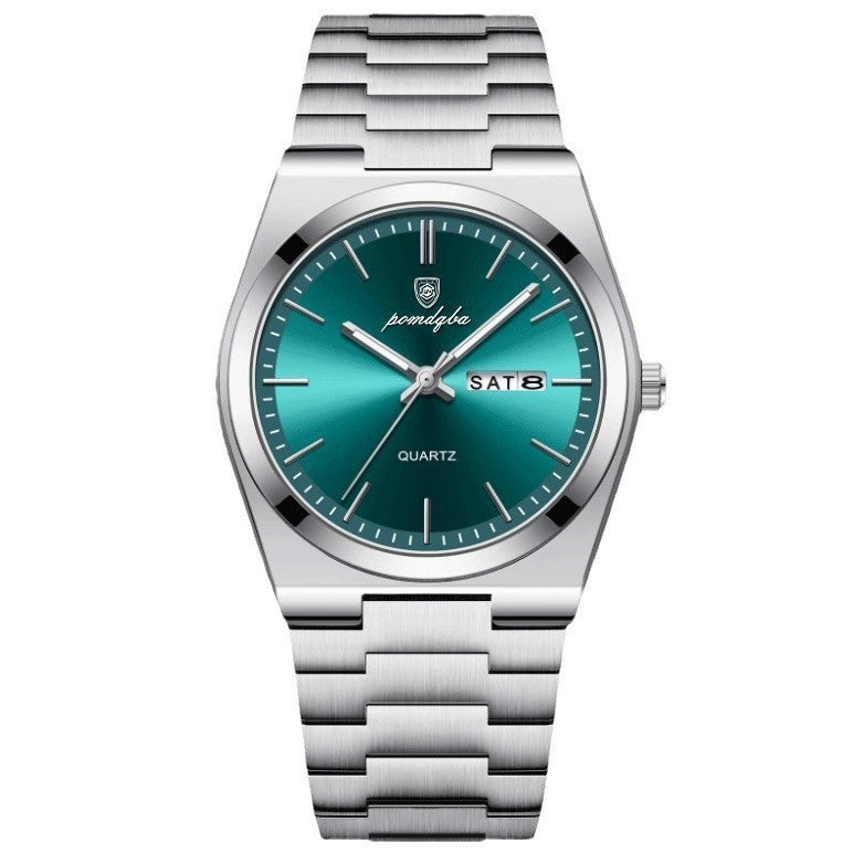 Orologio da polso da uomo Poedagar, sportivo, al quarzo, in acciaio inossidabile, impermeabile, con data, orologi da uomo, bracciali