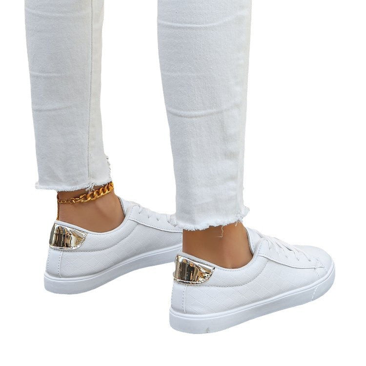 Women's Sneakers Plus Size Front Lace-up Casual Sports White Shoes - Acquisti Online