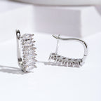 U-shaped Horse Eye Zircon Gang Drill Women's Earrings