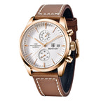 BENYAR new multifunctional quartz leather watch business leisure men's watch Men's Waterproof Quartz Watch
