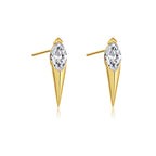 S925 Silver Stud Earrings Vintage Rivet Earrings Geometric Niche