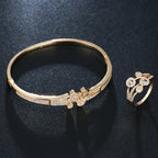 Dames Zirkonia Open Gesp Koperen Armband