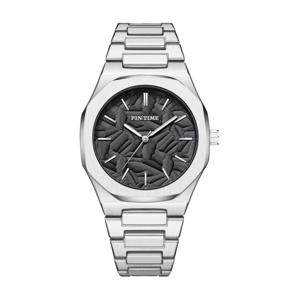 PINTIME Women Fashionable Quartz Watch Stainless Steel Waterproof Luminous Autometic Movemen Women Watch