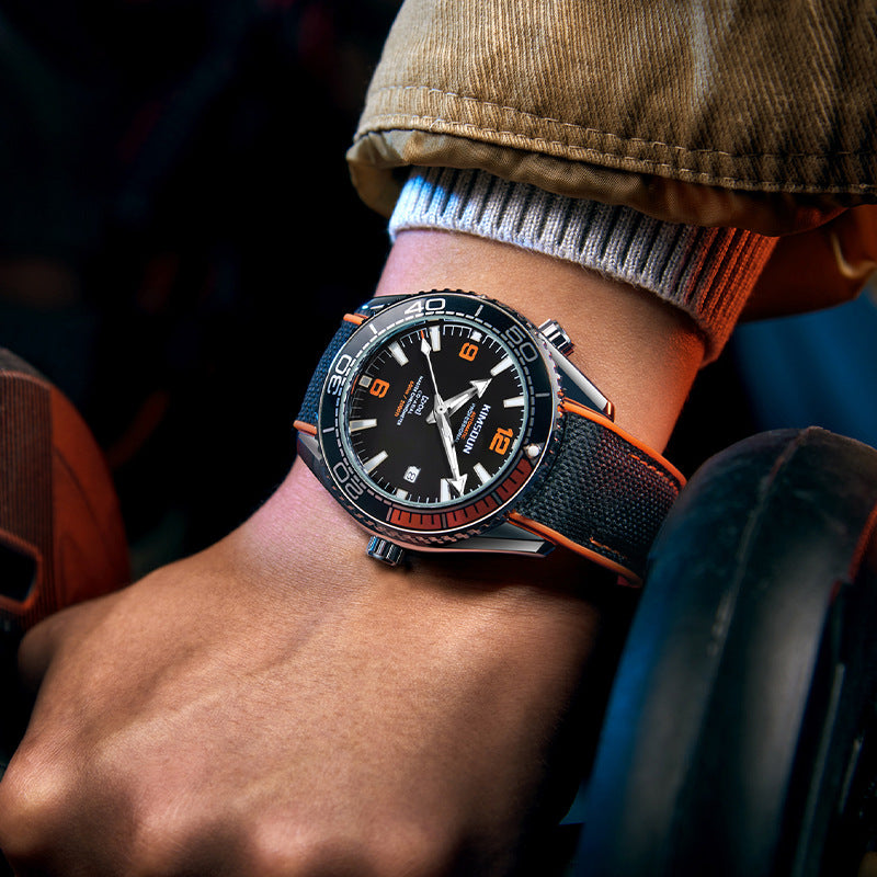 KIMSOUN Orologio meccanico automatico di lusso da uomo, orologio sportivo da uomo, orologio impermeabile per uomo.