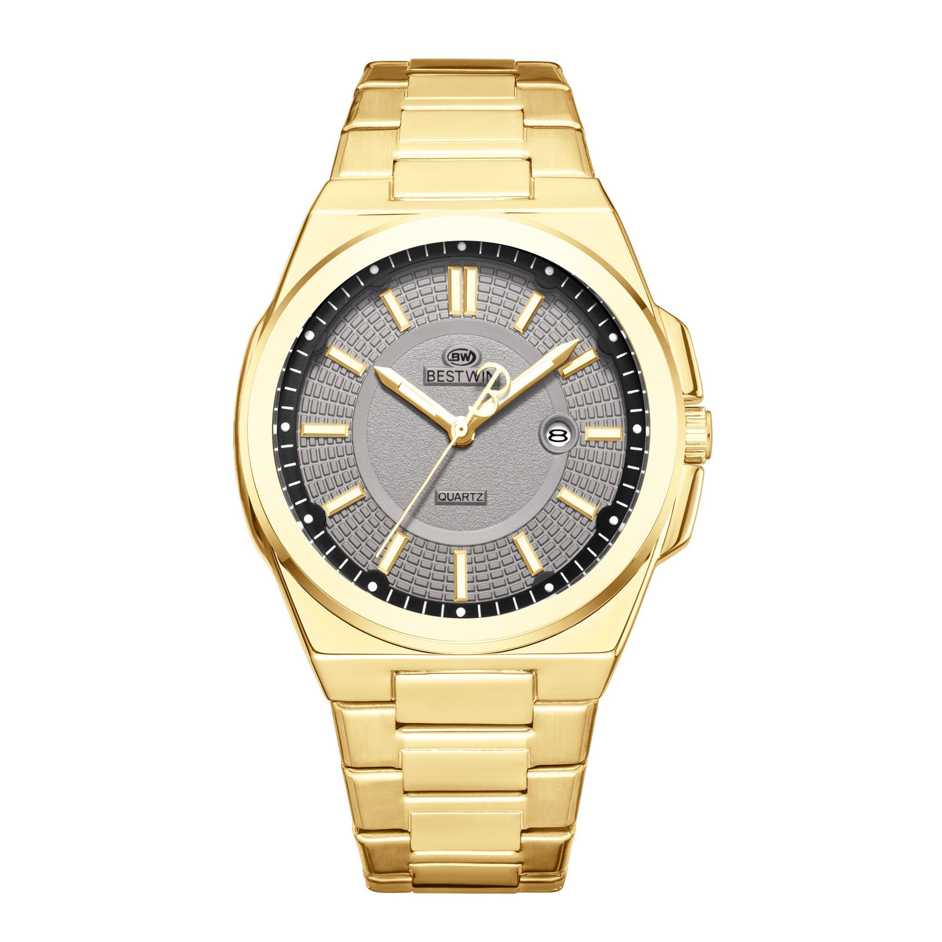 BESTWIN Men's Fashionable Watch Automatic Quartz Movement Watch Waterproof Steel Band Man Watch - Acquisti Online