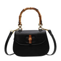 Luxe schoudertas voor dames Originele leren crossbody draagbare bamboe tas Grote capaciteit dames schoudertas