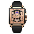 LIGE Top Brand Luxury Man Watch Fashion Military Silicone Strap Luminous Quartz Watch Waterproof for Men Square Sports Watches for Men