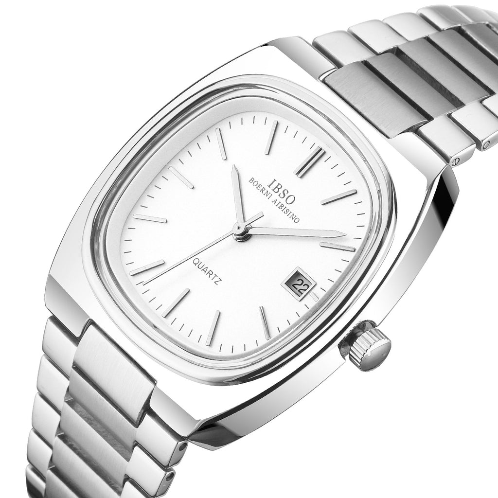 IBSO Women Fashionable Quartz Watches Stainless Steel Waterproof Business Simple Calendar Women Quartz Watch