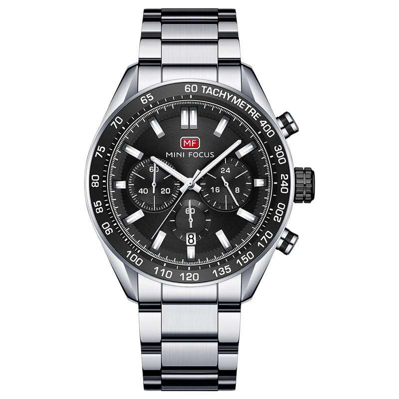 Mini Focus Nuovo Orologio da uomo classico analogico al quarzo di lusso in acciaio inossidabile impermeabile e luminoso da uomo
