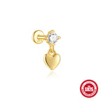 S925 Sterling Silver Shiny Diamond-encrusted Opal Zircon Women's Earrings