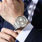 Orologio meccanico automatico da uomo impermeabile, design cavo, orologio alla moda, orologio con doppio calendario e luce notturna