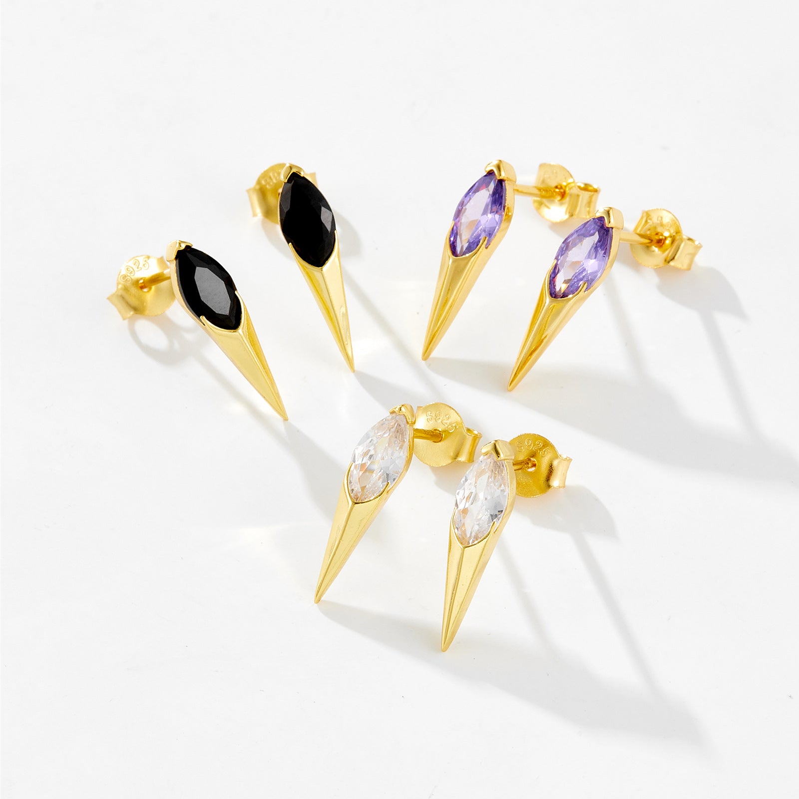 S925 Zilveren Oorbellen Vintage Klinknagel Oorbellen Geometrische Nis