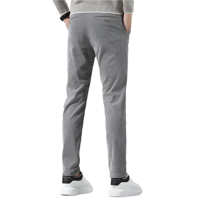 Men' Fashionable Corduroy Spandex Formal Casual Pants Chenille Light Business Formal Fashion Wear Men's Casual Pants - Acquisti Online