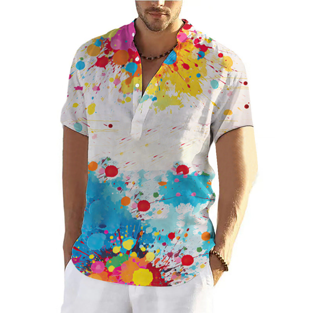 Fashion Summer Graffiti 3D Printing Shirt Men - Acquisti Online