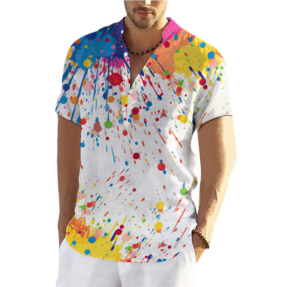 Fashion Summer Graffiti 3D Printing Shirt Men - Acquisti Online