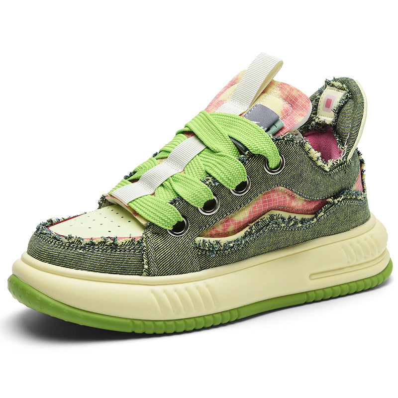 Fashion Niche Lace Up Increased Platform Shoes