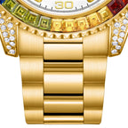 ONOLA Men's Luxury Fashion Business Chronograph Quartz Watch Rhinstone Stainless Steel Waterproof Men Quartz Watch