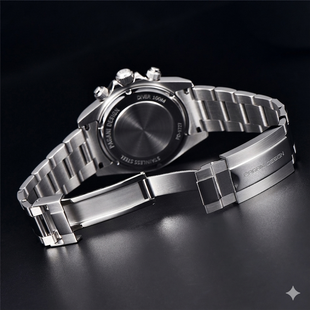 Pagani Design Man Fashion Automatic Quartz Movement Watch Stainless Steel Waterproof Steel Band Man Watch