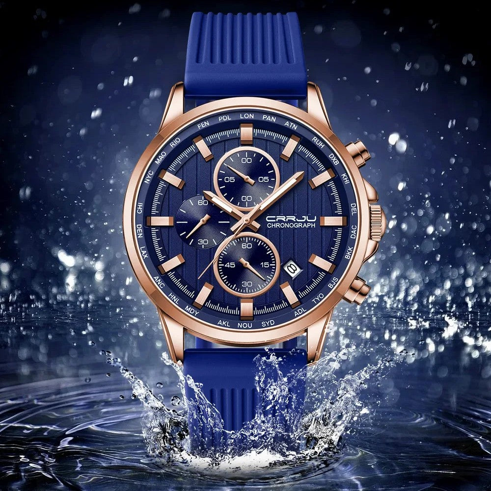 CRRJU 2315 Man Sports Silicon Band Casual Wristwatch - Acquisti Online