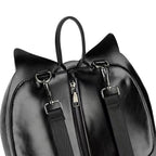 Women's Fashionable Chest Bag Large Capacity Zipper Back Pocket Original Leather Gothic Style Dark Bat Shaped Chest Bag