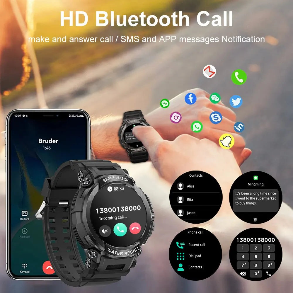 Man Bluetooth Sports Smart Watch 1.5 inch Display Watch - Acquisti Online
