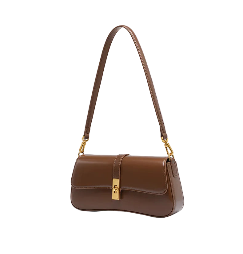 Dames schoudertas originele leren grote capaciteit crossbody tas geavanceerde textuur Wild Baguette oksel damestas