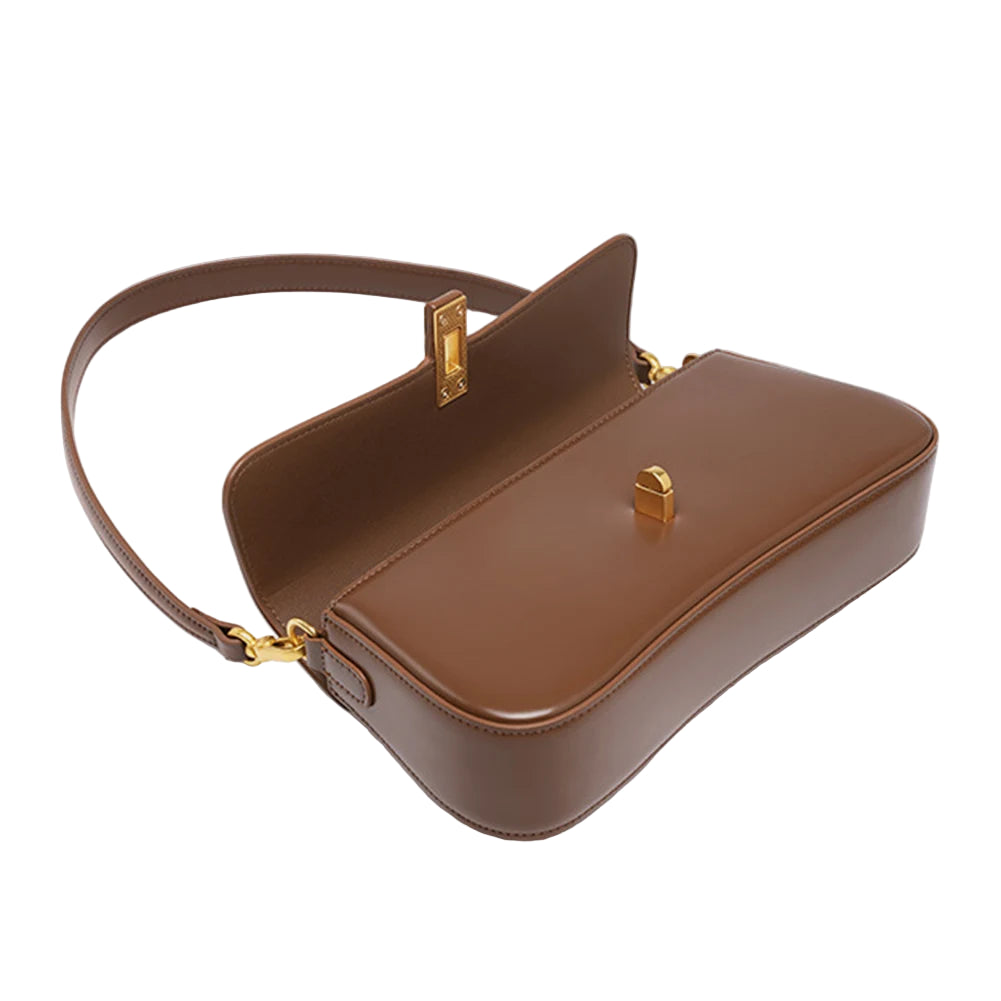 Dames schoudertas originele leren grote capaciteit crossbody tas geavanceerde textuur Wild Baguette oksel damestas
