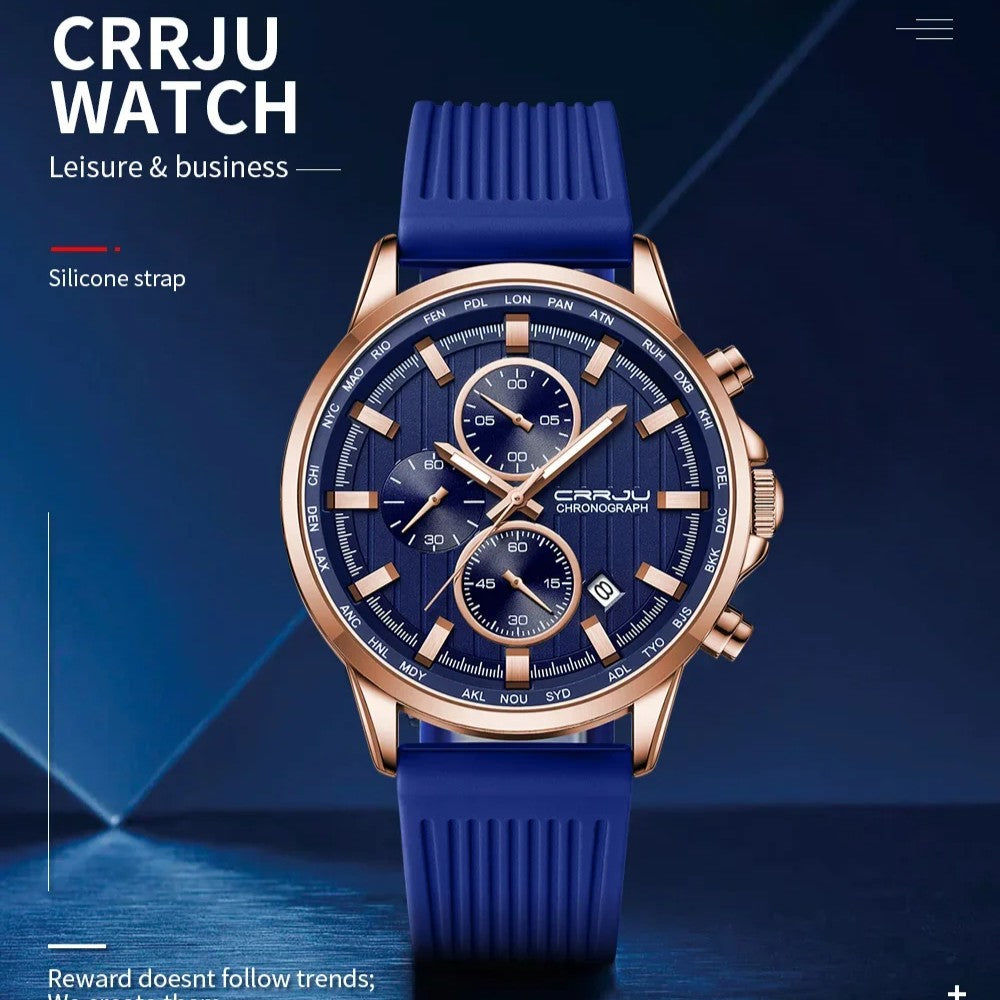CRRJU 2315 Man Sports Silicon Band Casual Wristwatch - Acquisti Online