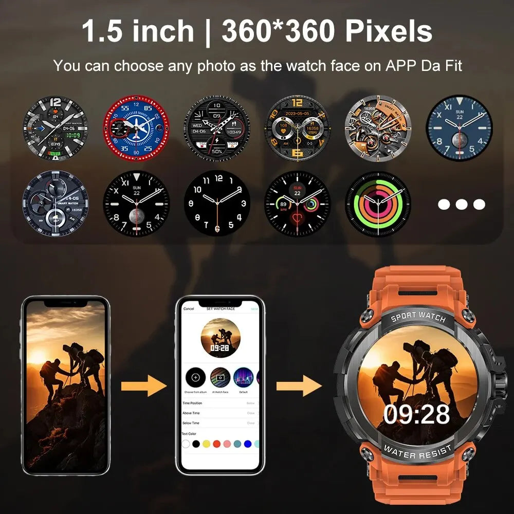Man Bluetooth Sports Smart Watch 1.5 inch Display Watch - Acquisti Online