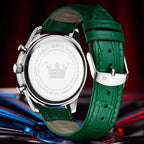 OLVES Men's Busines Casual Leather Strap Watch - Acquisti Online