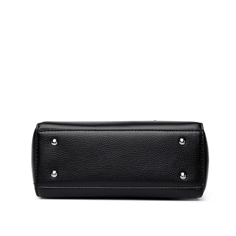 Women's Luxury Handbah Original Leather Multi Zipper Pocket Shoulder Bag Large Capacity Stylish Women's Crossbody Bag
