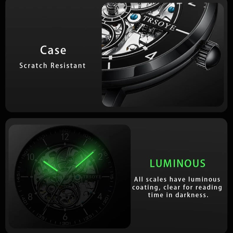 TRSOYE TRS 8389 Luxury Fashion Hollow Automatic Man Watch - Acquisti Online