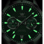 OLVES Men's Busines Casual Leather Strap Watch - Acquisti Online