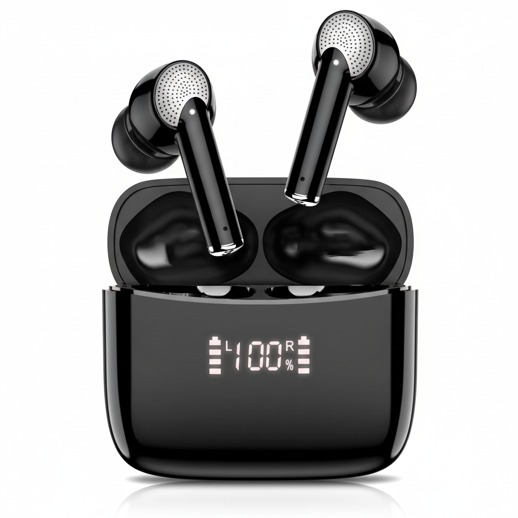 J8 PRO TWS Earbuds In-ear Touch Control Bluetooth Mini Earphones Music Stereo Digital Display in-ear Wireless Earbuds