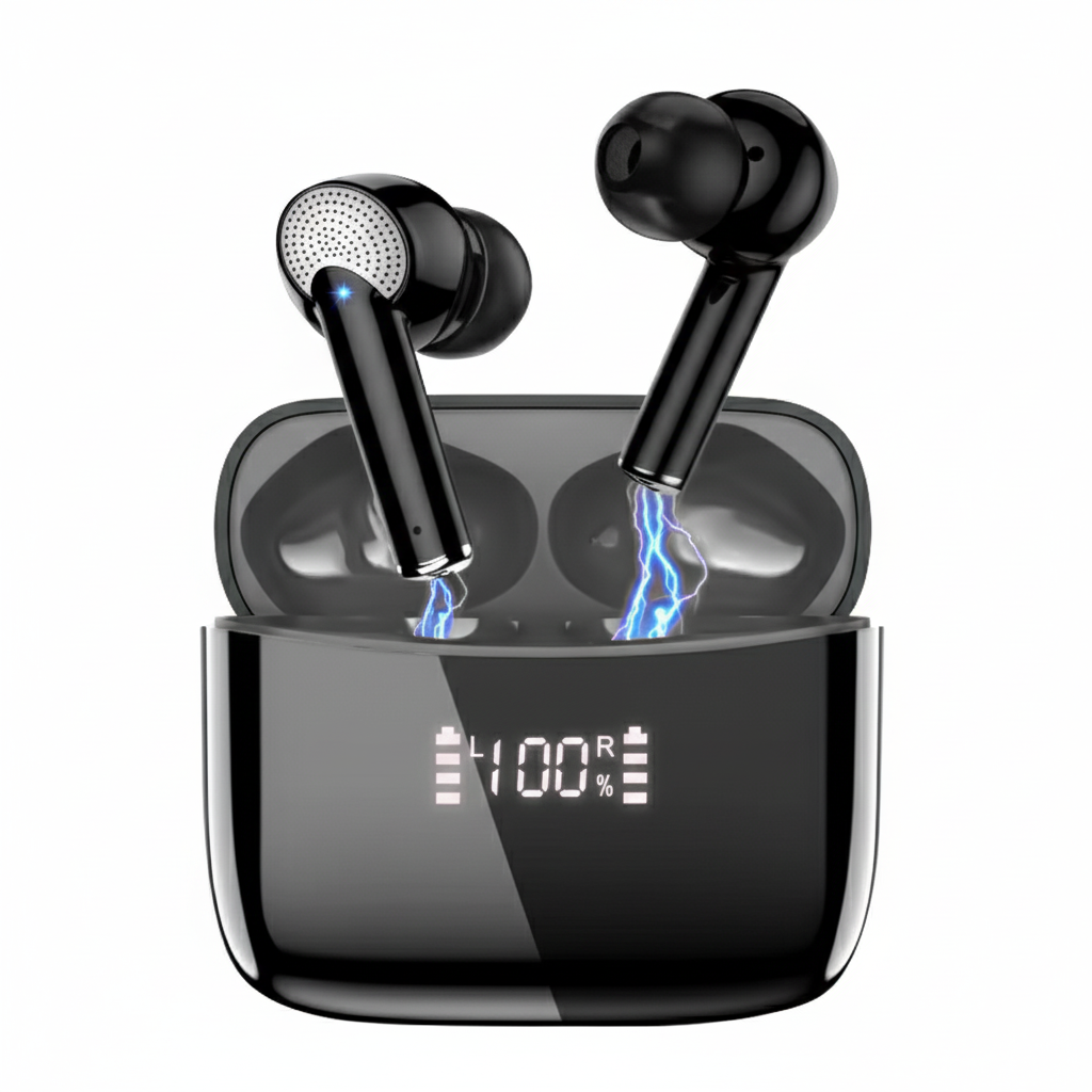J8 PRO TWS Earbuds In-ear Touch Control Bluetooth Mini Earphones Music Stereo Digital Display in-ear Wireless Earbuds